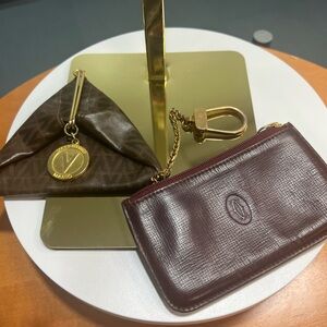 VINTAGE Valentino PLUS Vintage Cartier Coin Pouch Bundle!!